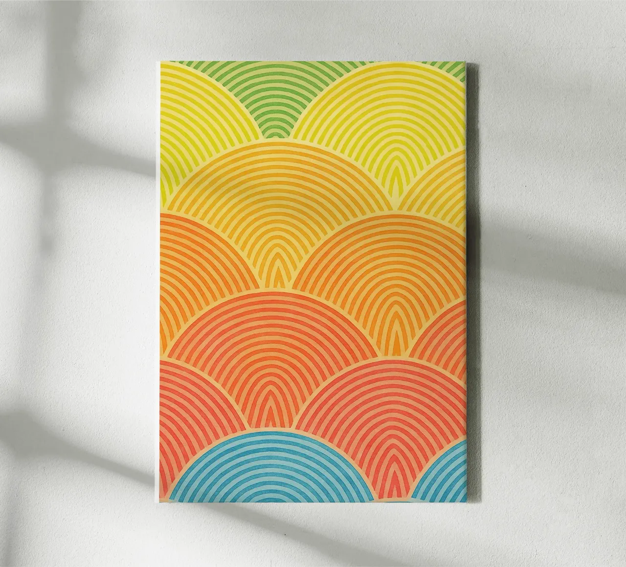 abstract geometric half circle line canvas by arkhanz