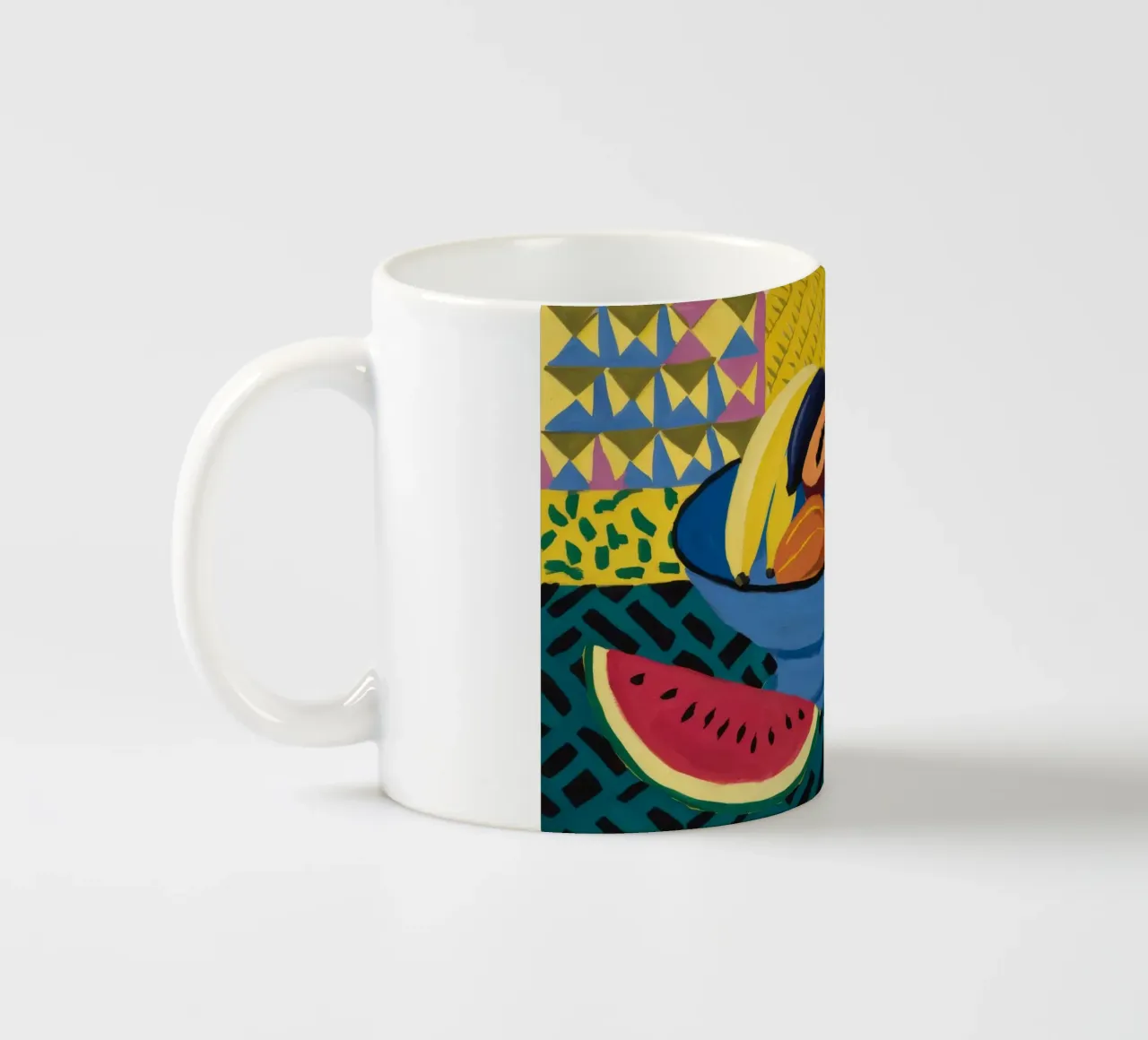 Carnevale cubista della frutta tazza in ceramica da Fable Tempa