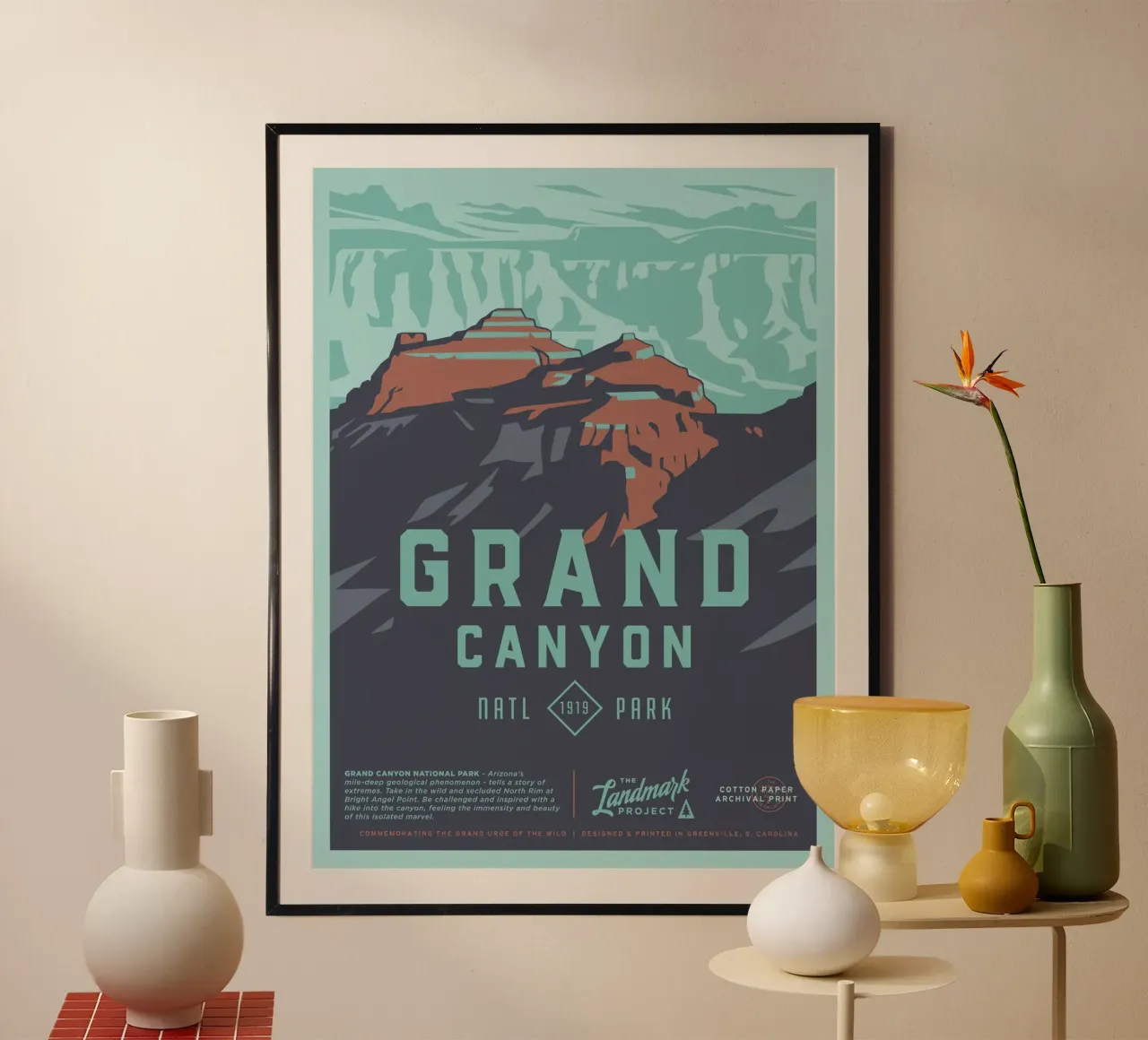 Grand Canyon North Rim poster con telaio in alluminio da williamsshop