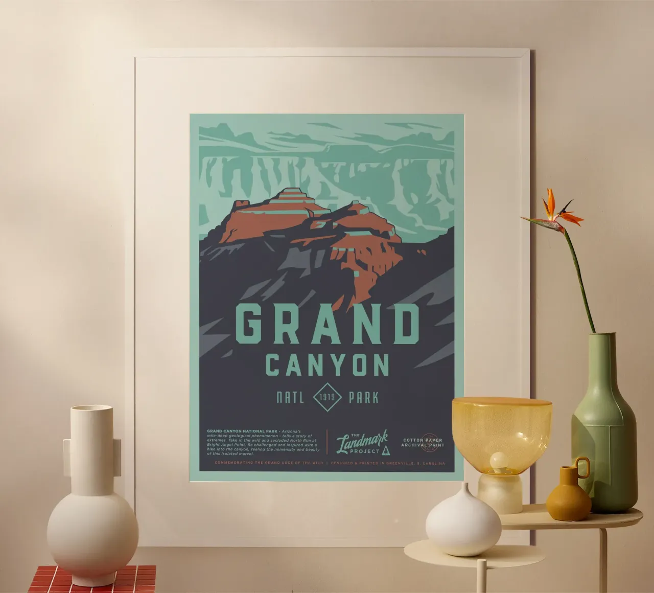 Grand Canyon North Rim poster con telaio in alluminio da williamsshop