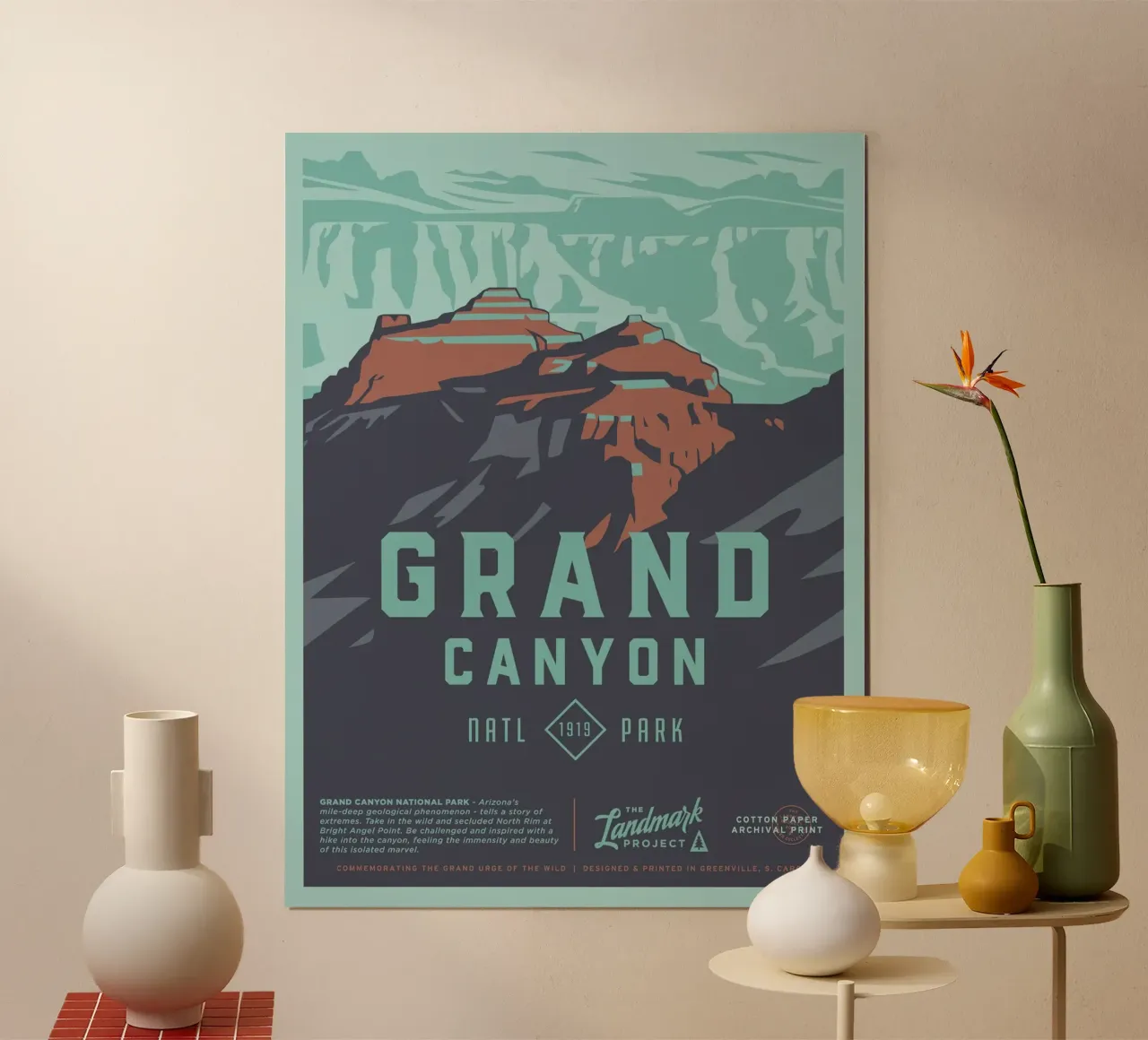 Grand Canyon North Rim poster con telaio in alluminio da williamsshop