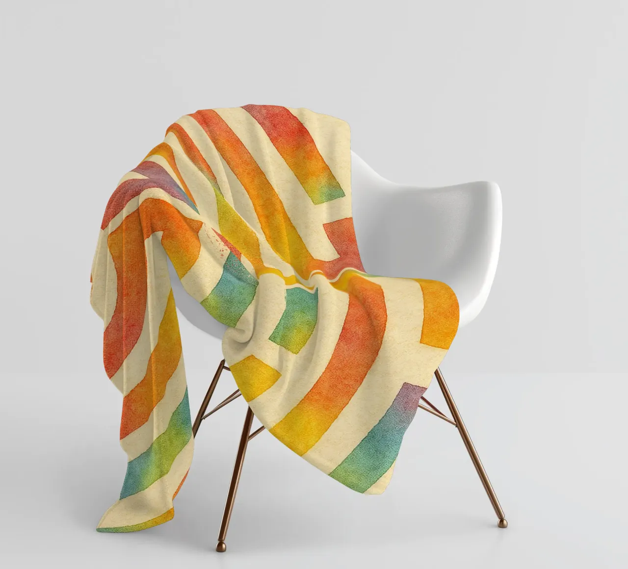 abstract geometric half labyrinth circle line fleece blanket by arkhanz