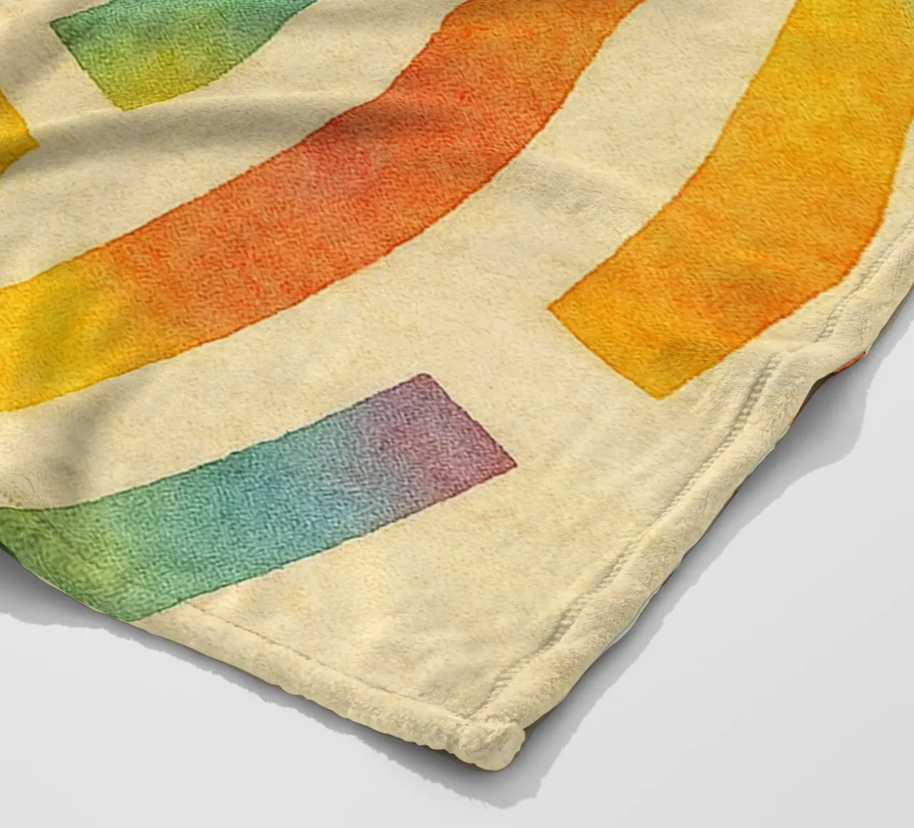 abstract geometric half labyrinth circle line fleece blanket by arkhanz