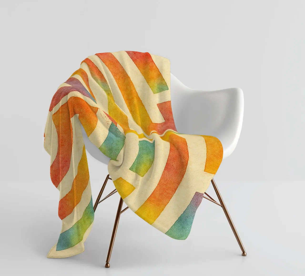 abstract geometric half labyrinth circle line fleece blanket by arkhanz