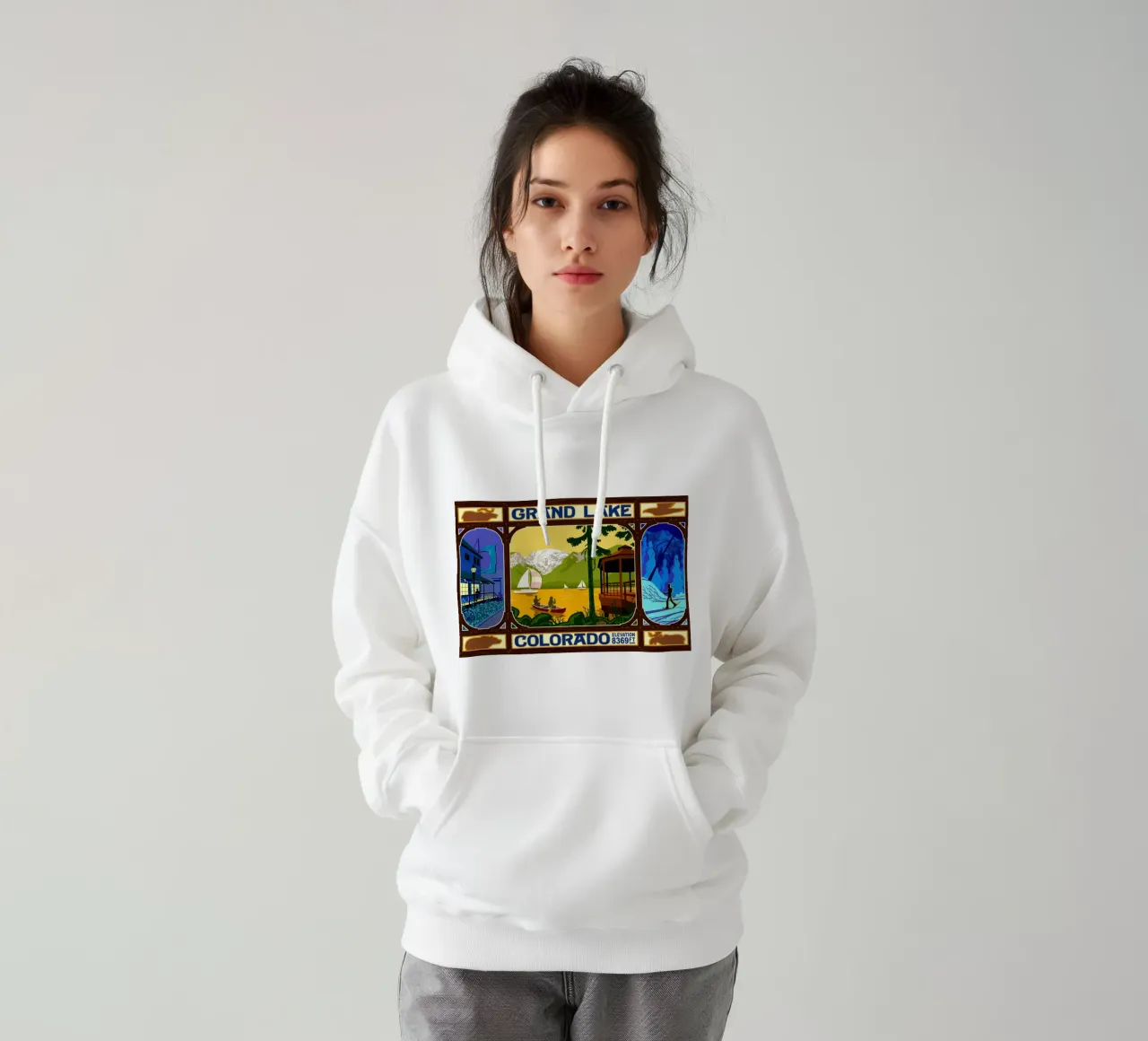 Grand Lake, Colorado felpa con cappuccio da williamsshop