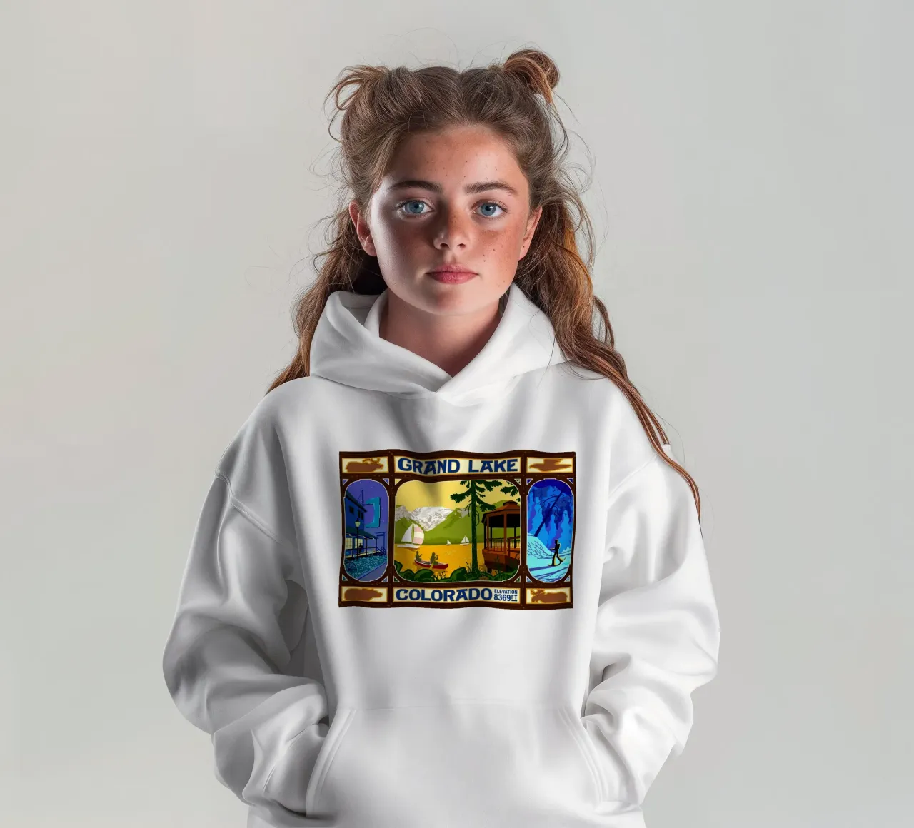 Grand Lake, Colorado kids hoodie by williamsshop