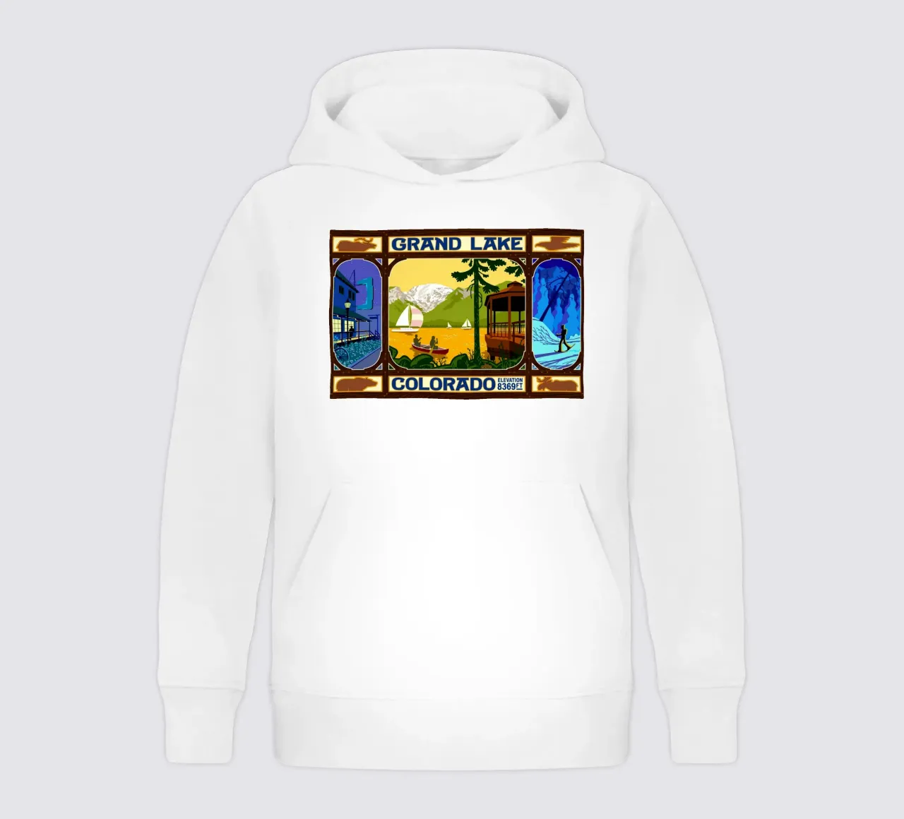 Grand Lake, Colorado kids hoodie by williamsshop