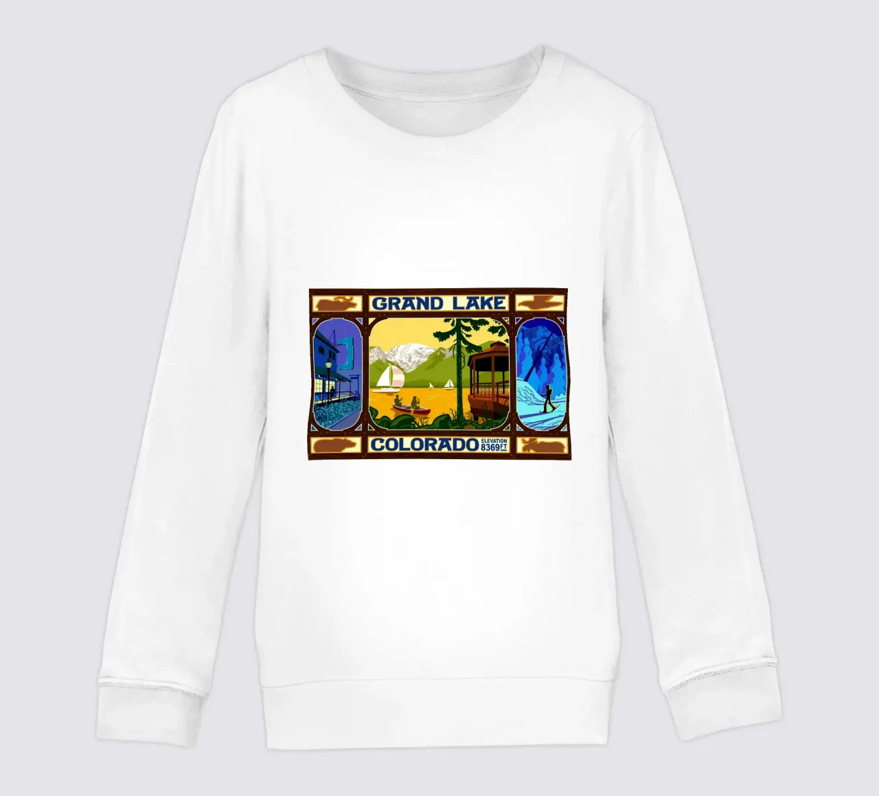Grand Lake, Colorado kids sweatshirt by williamsshop