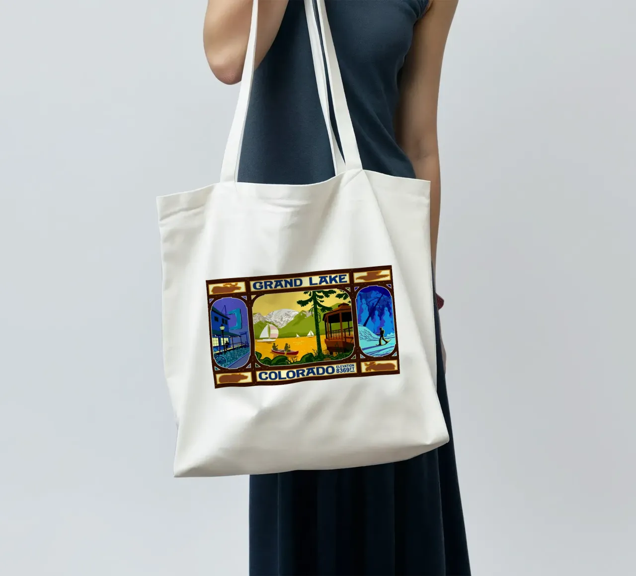 Grand Lake, Colorado tote bag by williamsshop