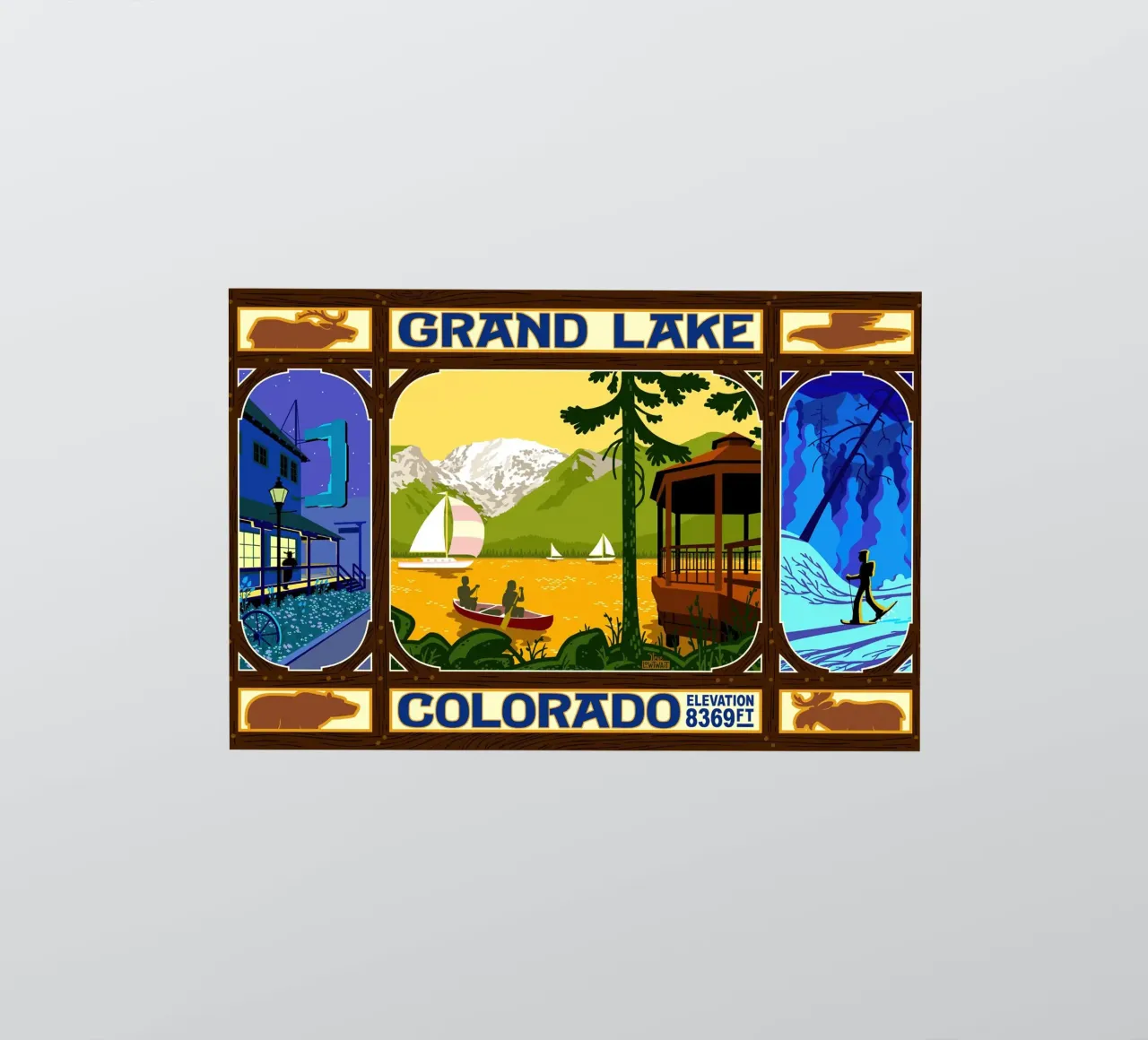 Grand Lake, Colorado sticker by williamsshop