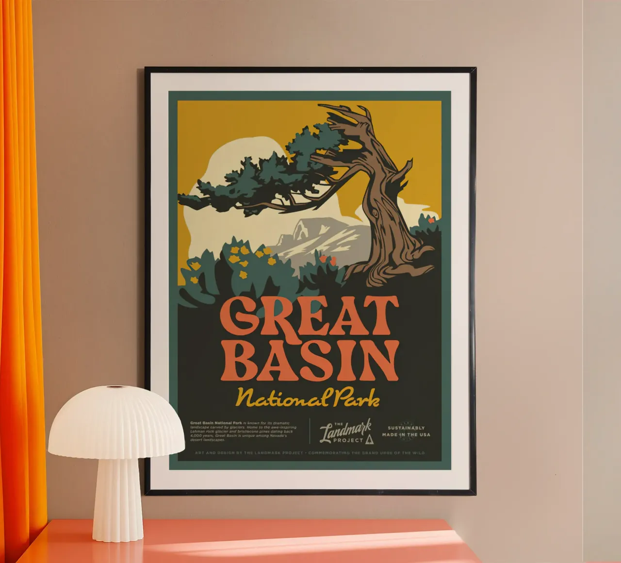 Parco nazionale del Gran Bacino poster con telaio in plastica da williamsshop