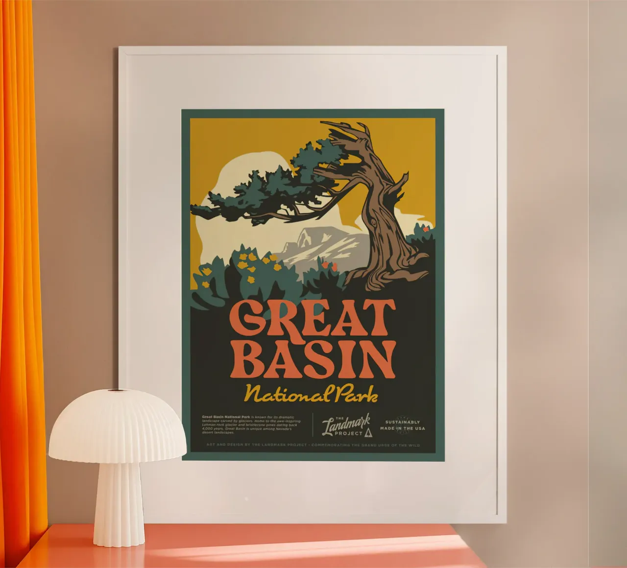 Parco nazionale del Gran Bacino poster con telaio in plastica da williamsshop