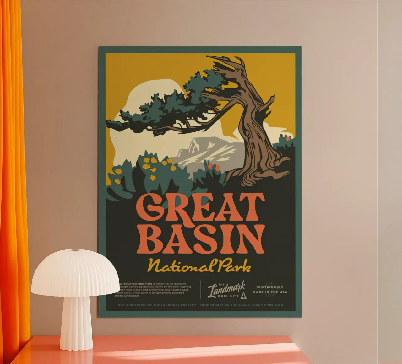 Parco nazionale del Gran Bacino poster con telaio in plastica da williamsshop
