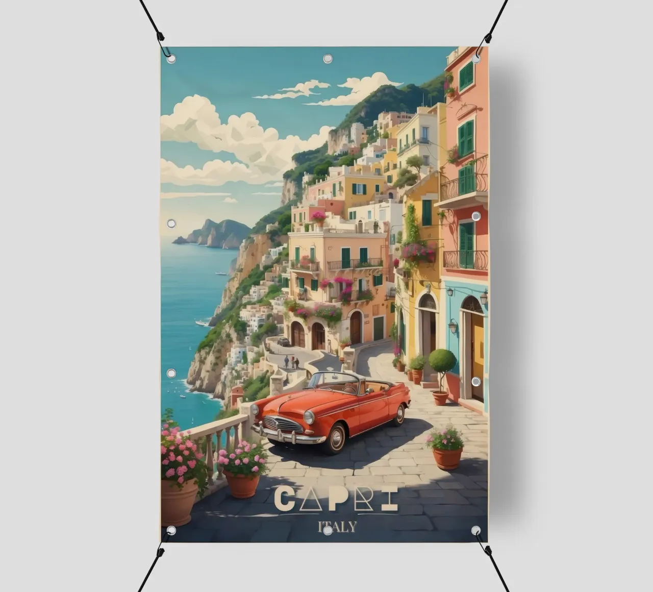 Capri Splendor Viaggio d'epoca telo in pvc da Beauty wall