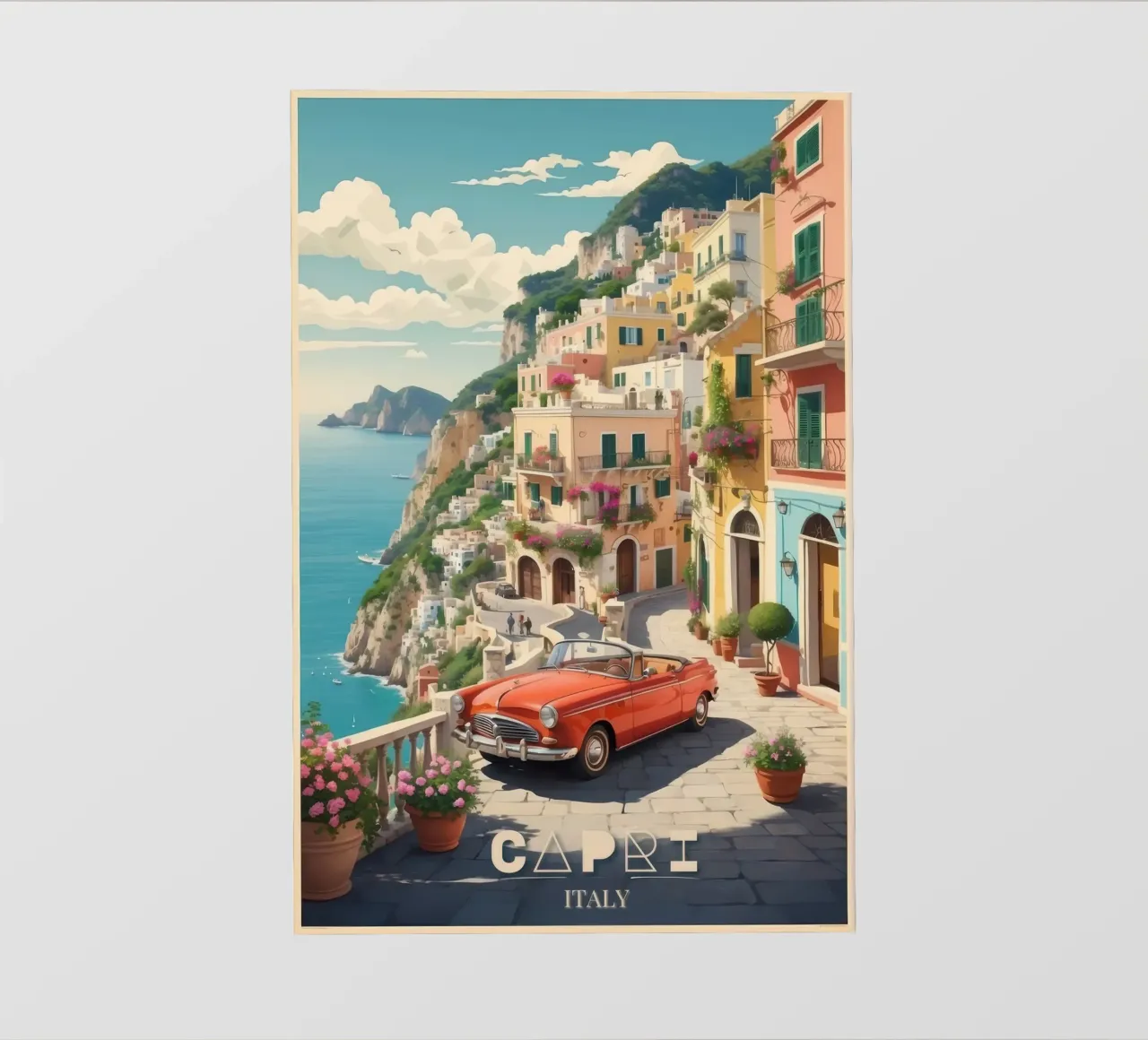 Capri Splendor Viaggio d'epoca telo in pvc da Beauty wall