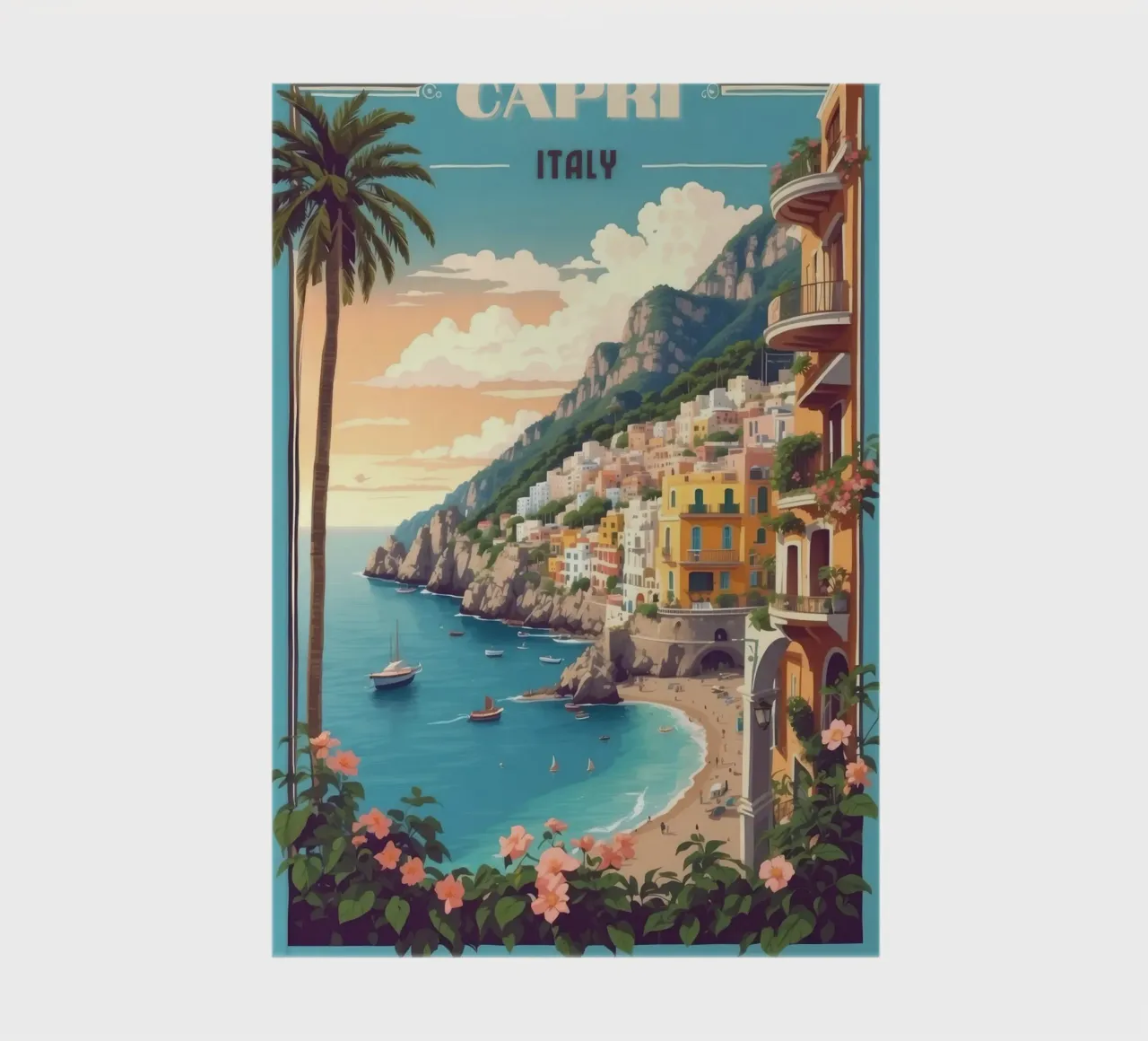 Capri Vintage Timeless Charm and Mediterranean notebook by Beauty wall