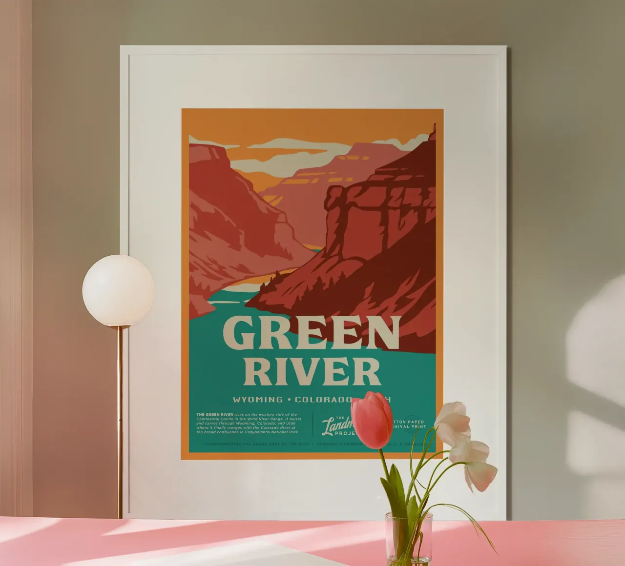 Fiume Verde poster con telaio in plastica da williamsshop