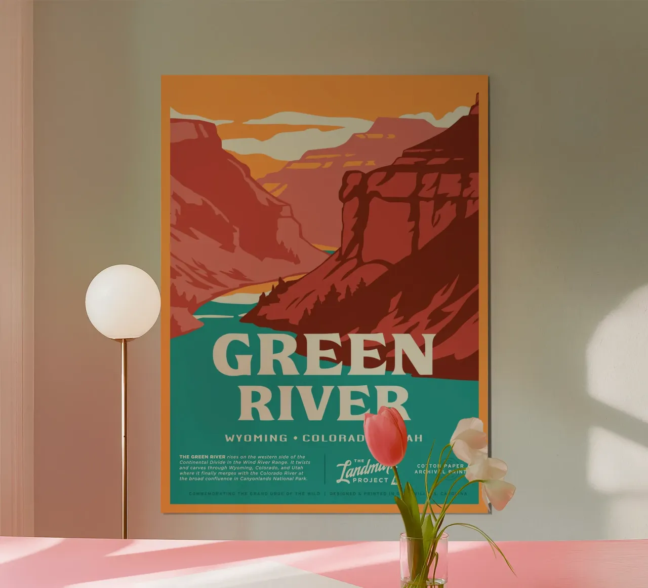 Fiume Verde poster con telaio in plastica da williamsshop