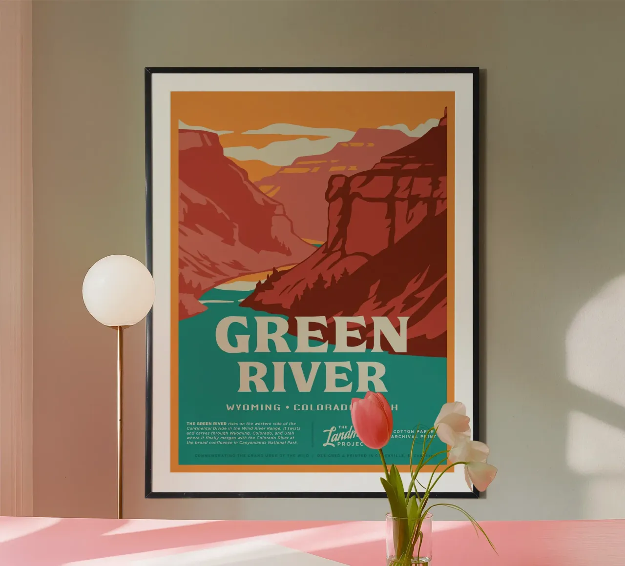 Fiume Verde poster con telaio in plastica da williamsshop