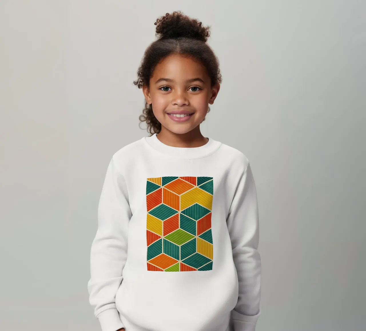línea hexagonal geométrica abstracta sudadera para niño de arkhanz