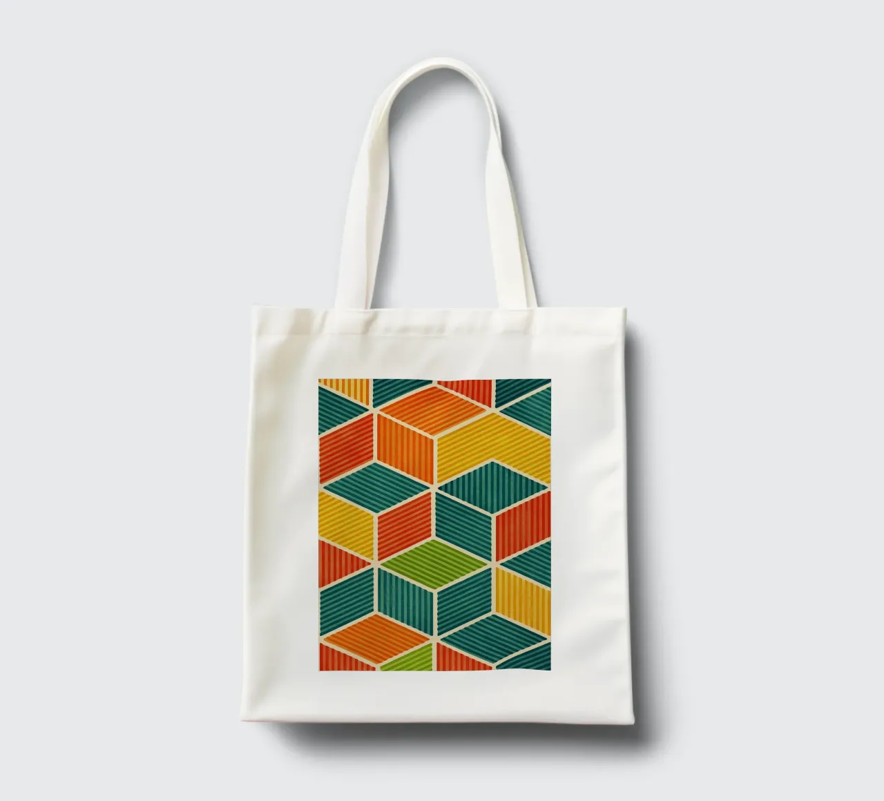 línea hexagonal geométrica abstracta tote bag de arkhanz