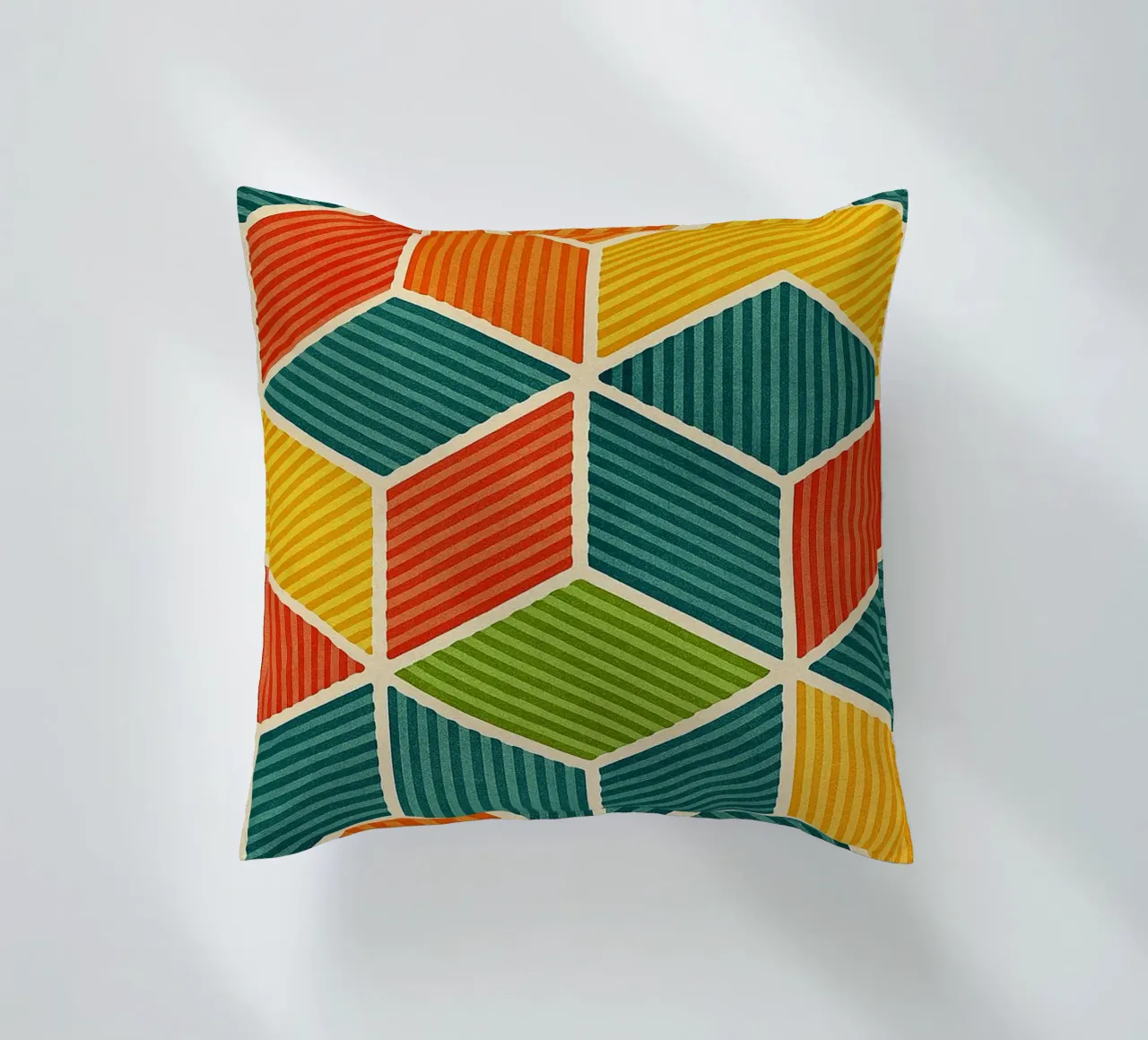 línea hexagonal geométrica abstracta cojín de arkhanz