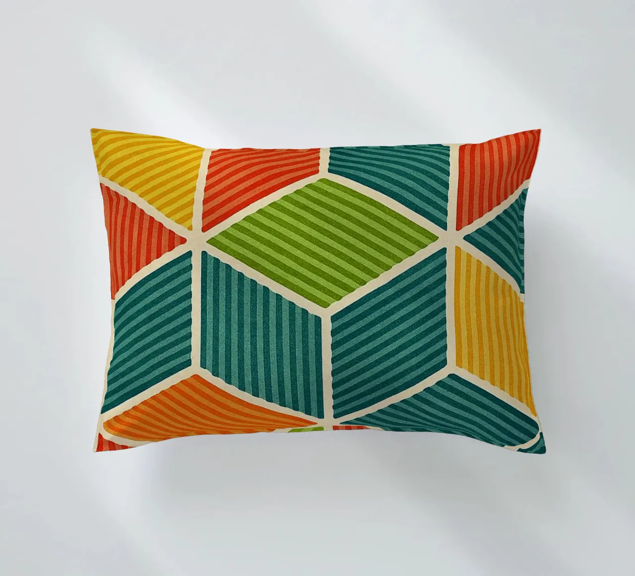 línea hexagonal geométrica abstracta cojín de arkhanz