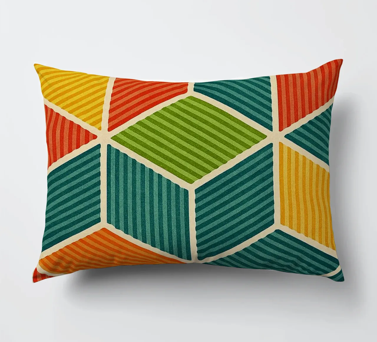 línea hexagonal geométrica abstracta cojín de arkhanz