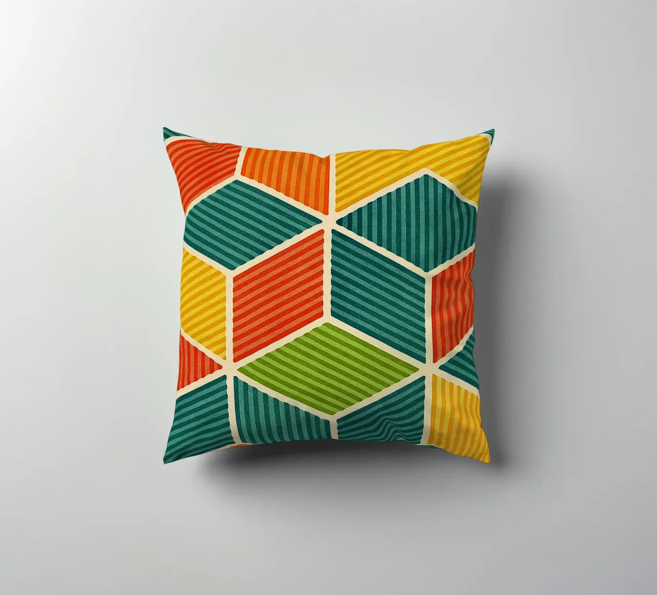 línea hexagonal geométrica abstracta cojín de arkhanz