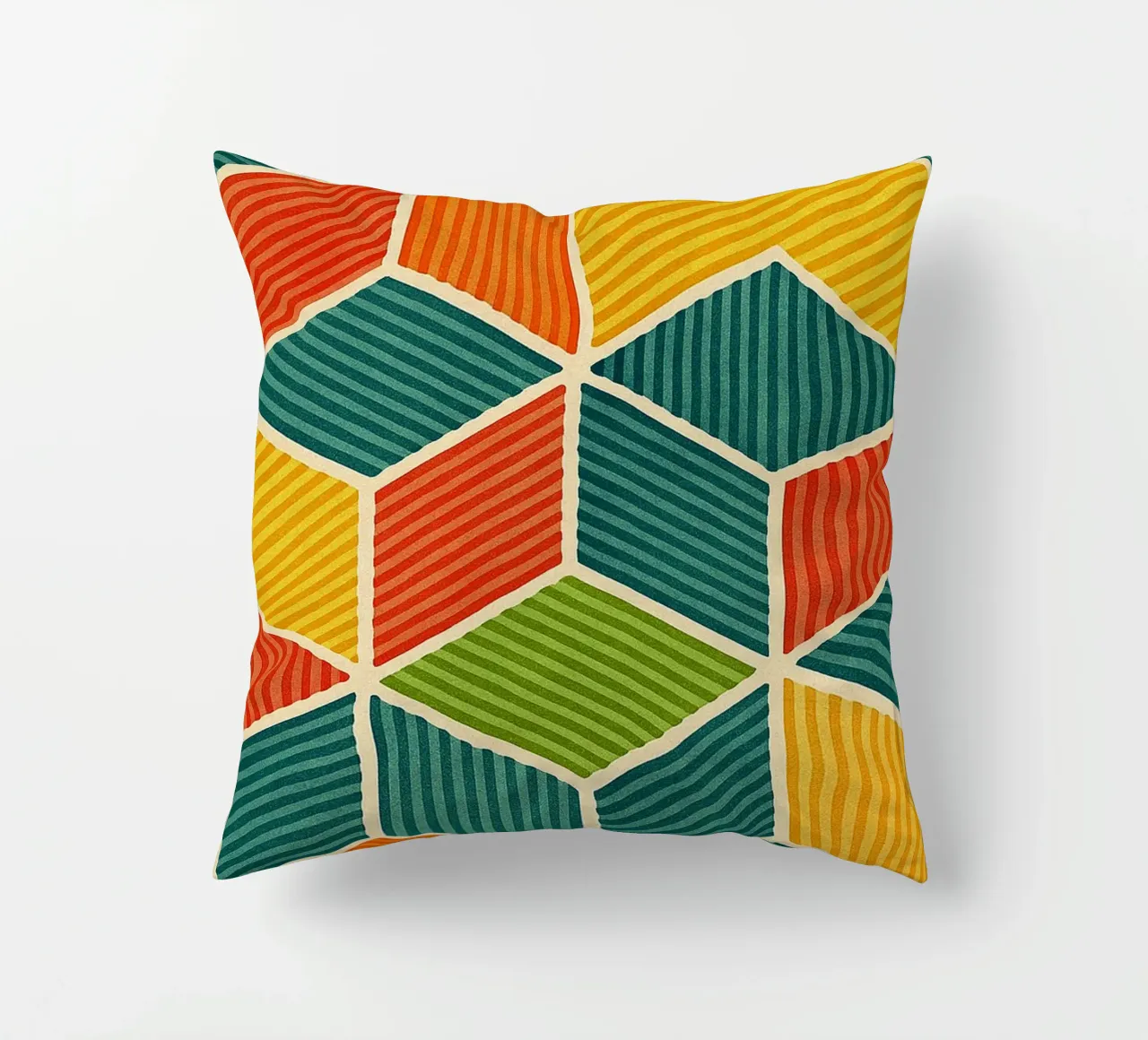 línea hexagonal geométrica abstracta cojín de arkhanz
