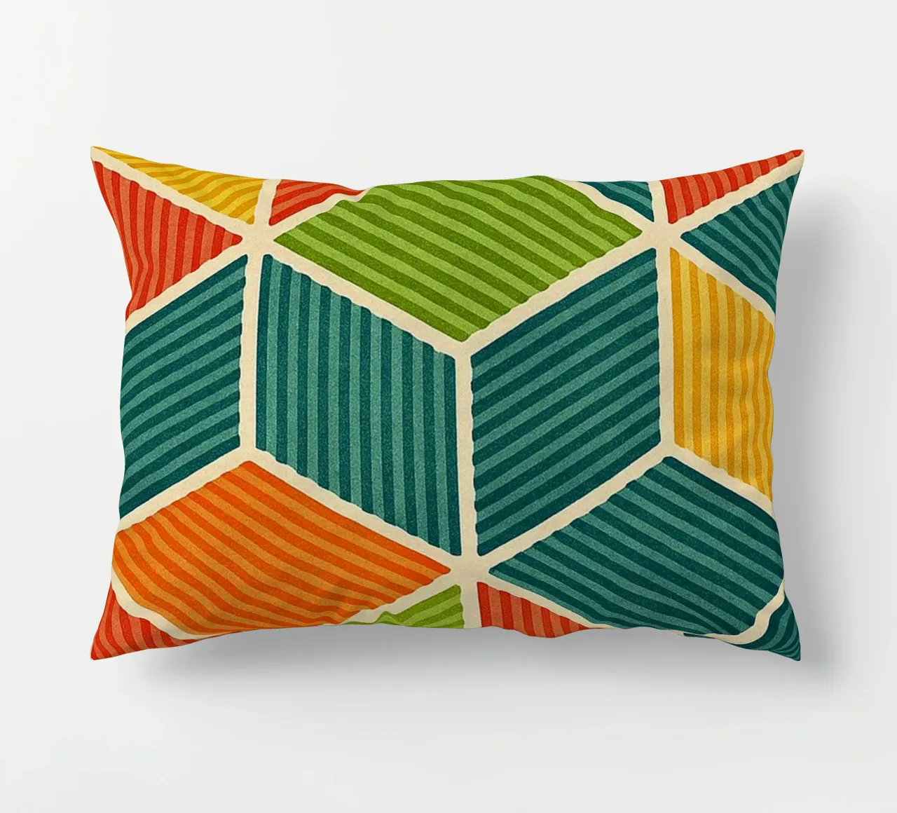 línea hexagonal geométrica abstracta cojín de arkhanz
