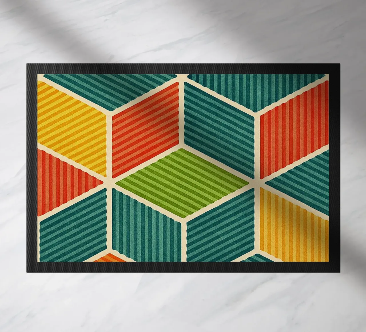 línea hexagonal geométrica abstracta felpudo de arkhanz