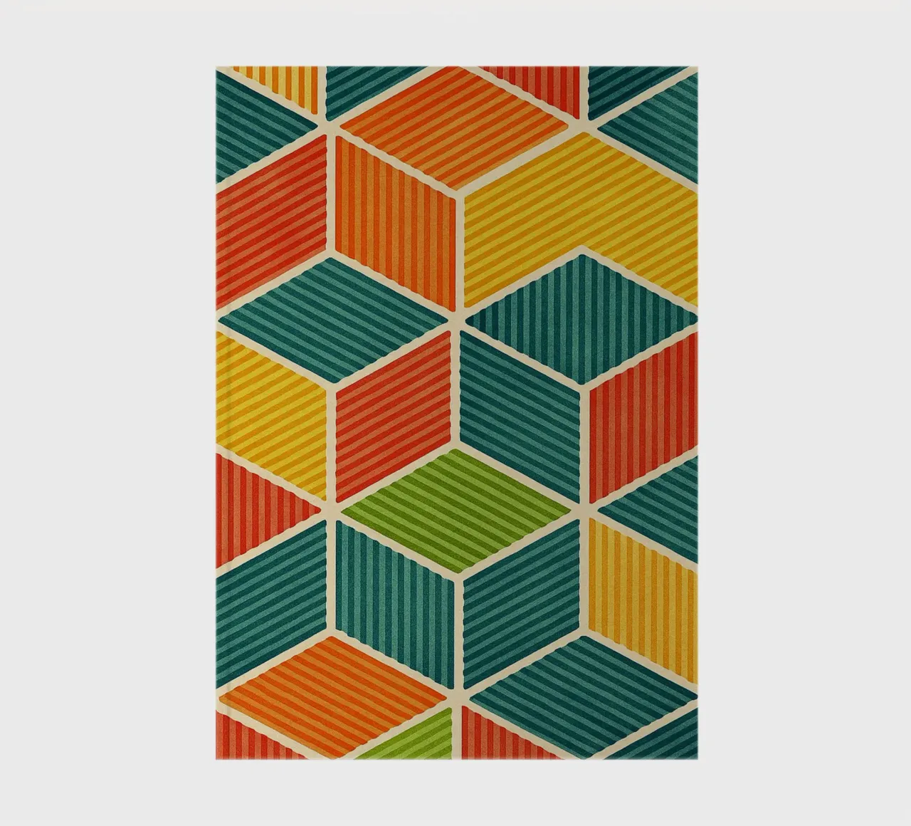 abstract geometric hexagonal line notebook by arkhanz