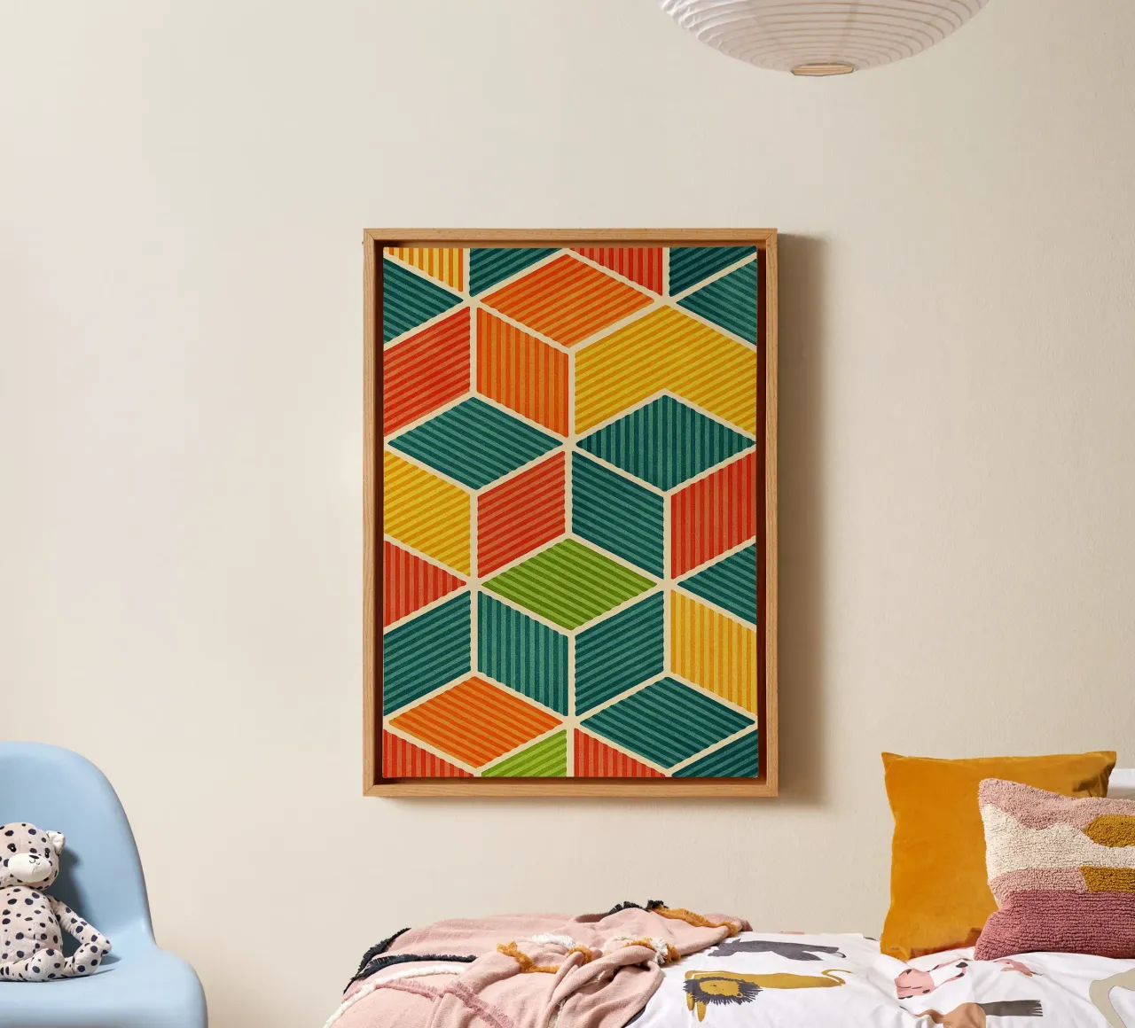 línea hexagonal geométrica abstracta lienzo de arkhanz
