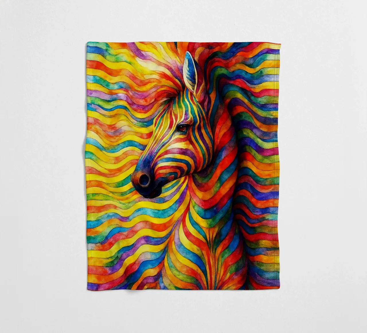 linea geometrica astratta del volto di un cavallo coperta in pile da arkhanz