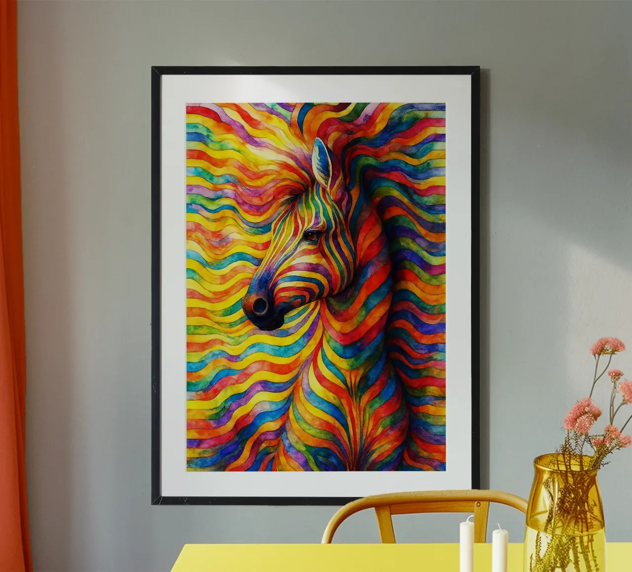 linea geometrica astratta del volto di un cavallo carta hahnemühle da arkhanz