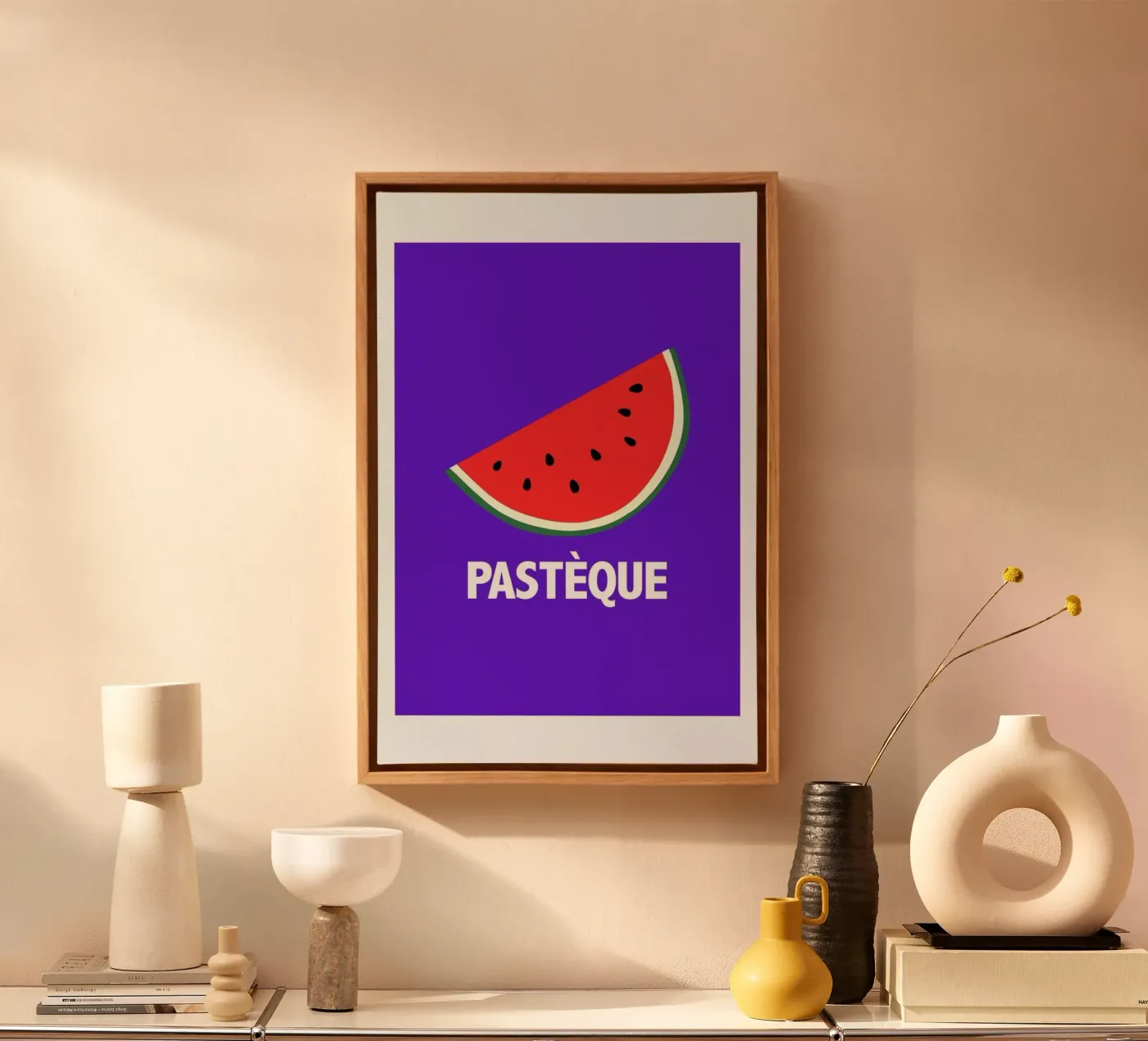 Pasteque Blue Leinwand von Mottos by Sinan Saydik