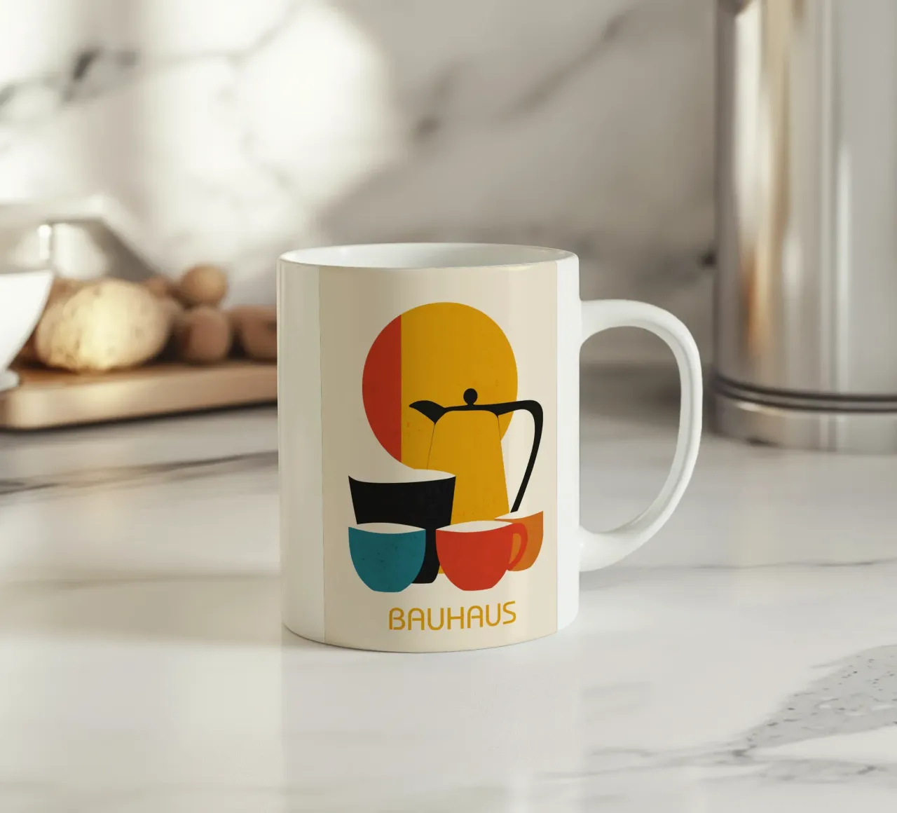 Set da tè e caffè Bauhaus tazza in ceramica da LaylaOzHome
