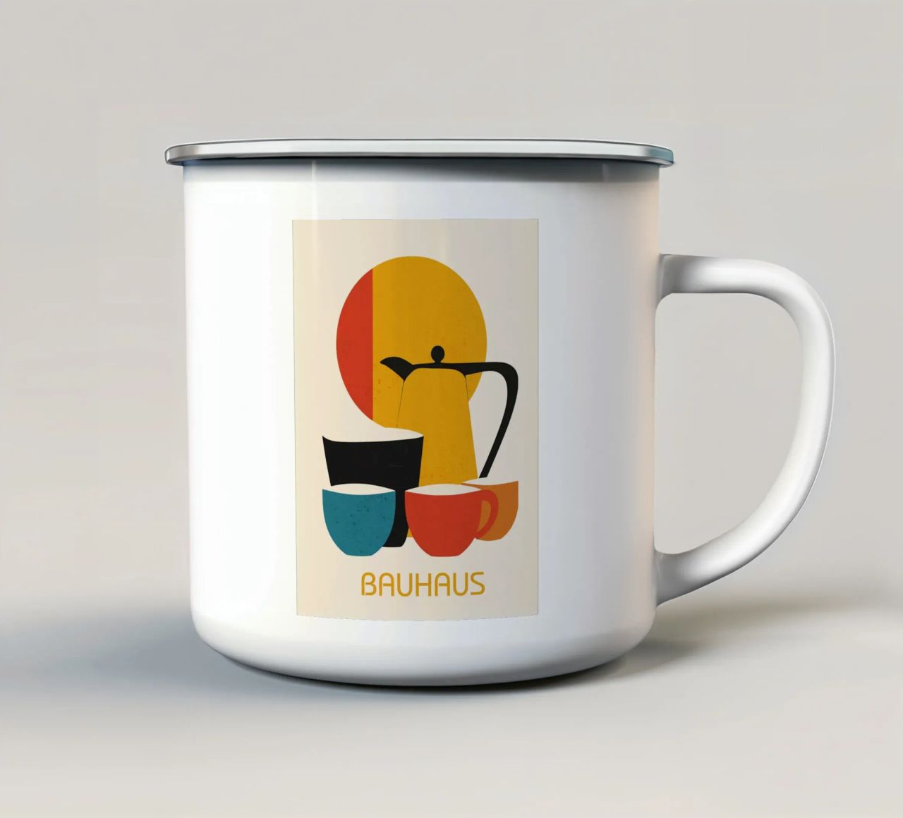 Service à thé et à café Bauhaus mug en émail de LaylaOzHome