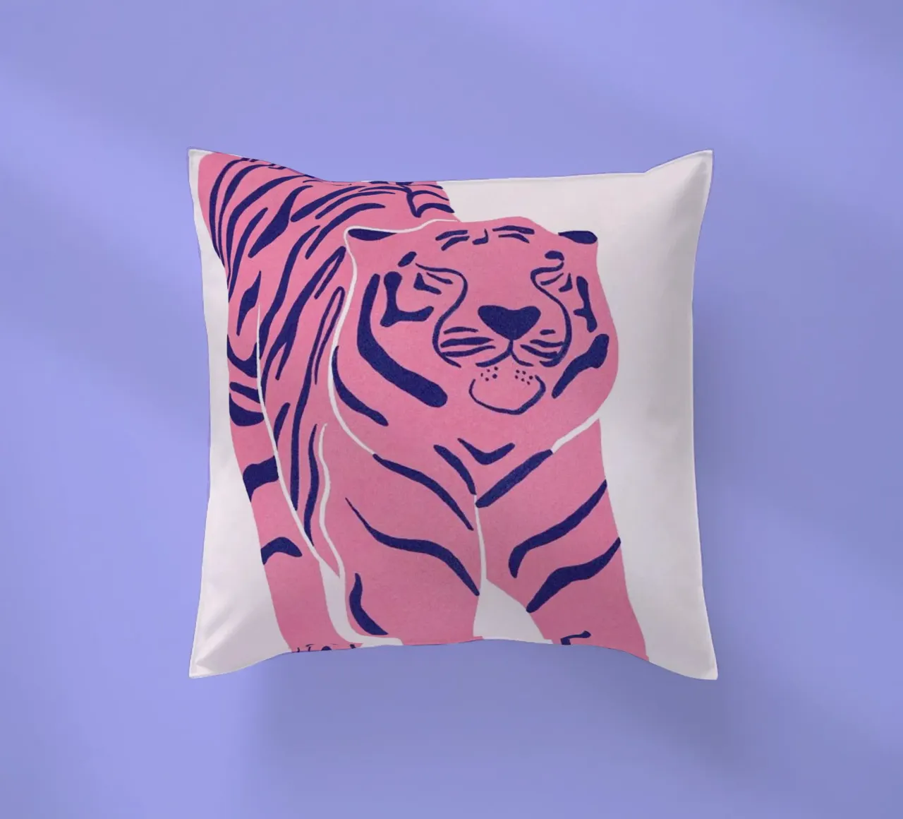 Tiger Doesn T Lose Sleep (pink) kussen van Be Mart