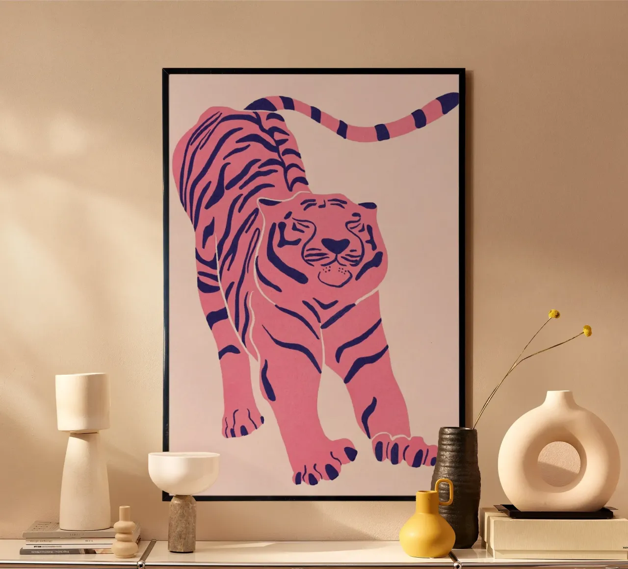 Tiger Doesn T Lose Sleep (pink) Poster von Be Mart