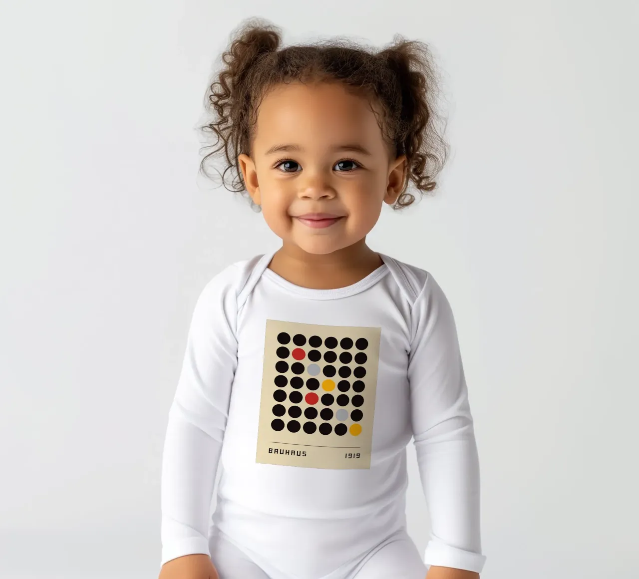 Bauhaus long-sleeve baby romper by Brooke