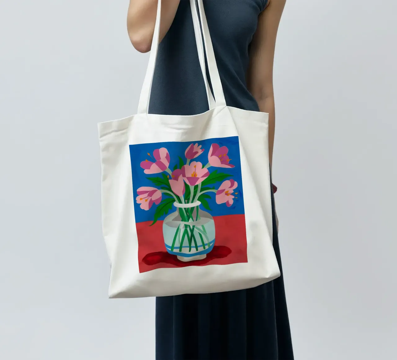 Riflesso di vetro di tulipano borsa in juta da Tiga Bersama