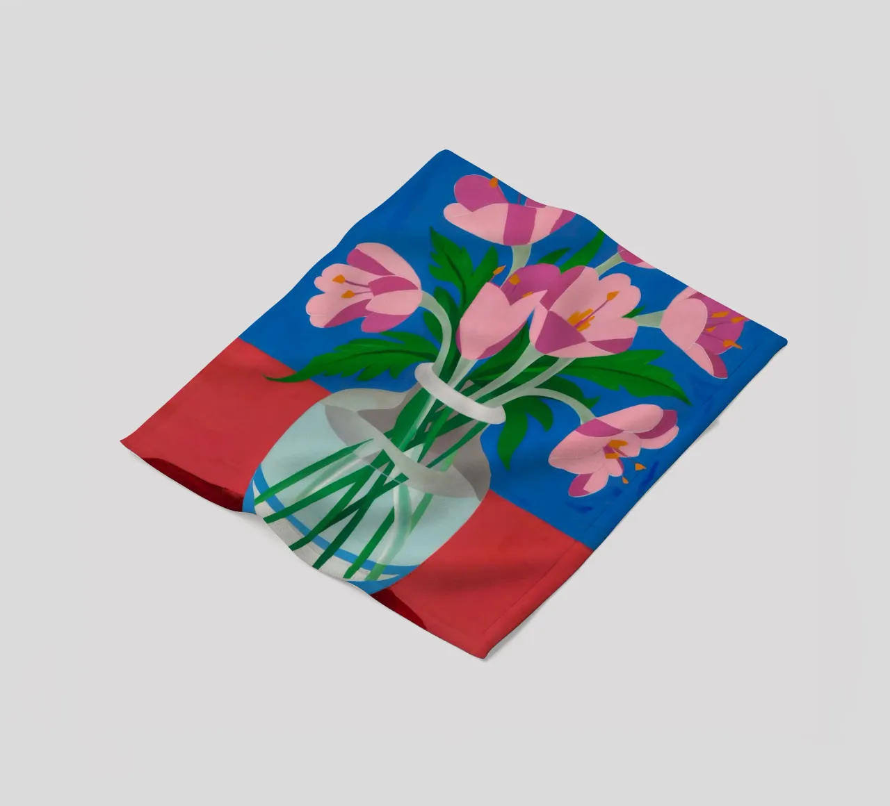 Tulip Glass Reflection fleece blanket by Tiga Bersama