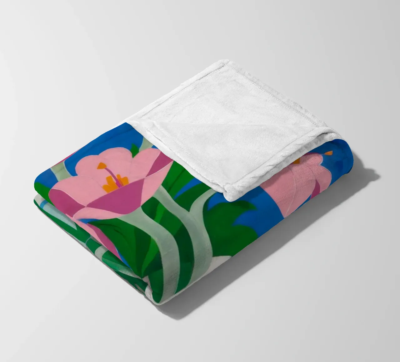 Tulip Glass Reflection fleece blanket by Tiga Bersama