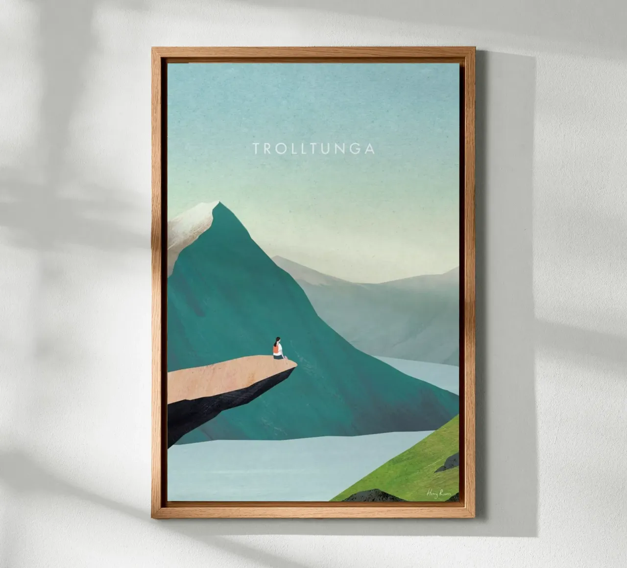 Trolltunga, Norway tela con Cornice a cassetta da Henry Rivers