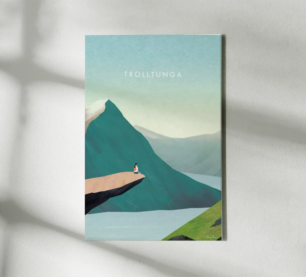 Trolltunga, Norway tela con Cornice a cassetta da Henry Rivers