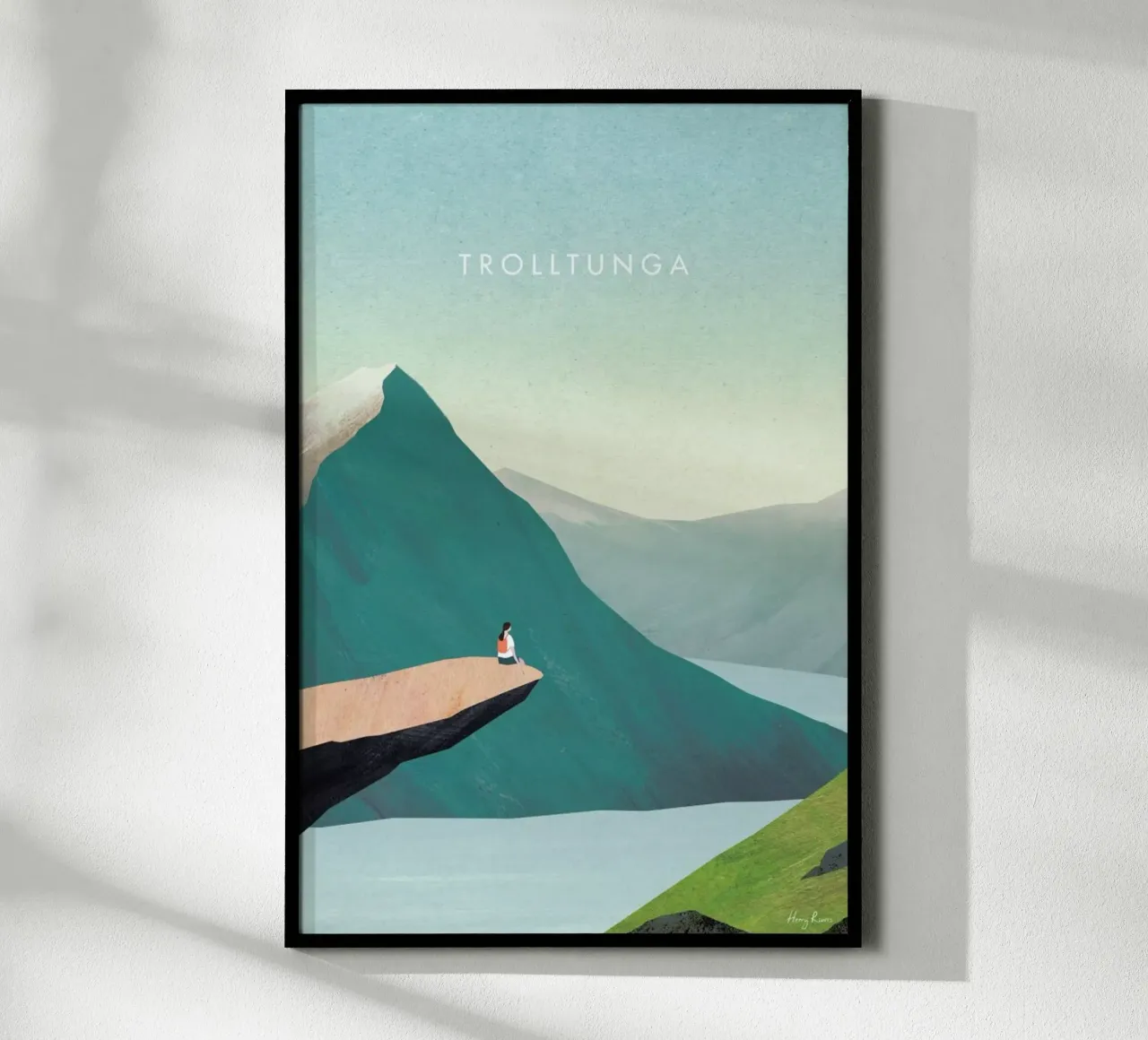 Trolltunga, Norway poster con telaio in alluminio da Henry Rivers