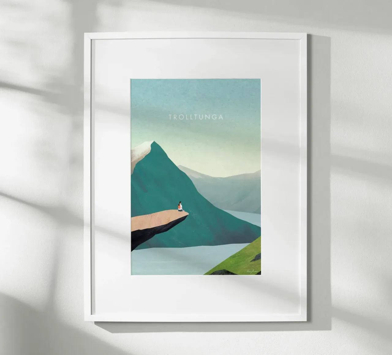 Trolltunga, Norway poster con telaio in alluminio da Henry Rivers