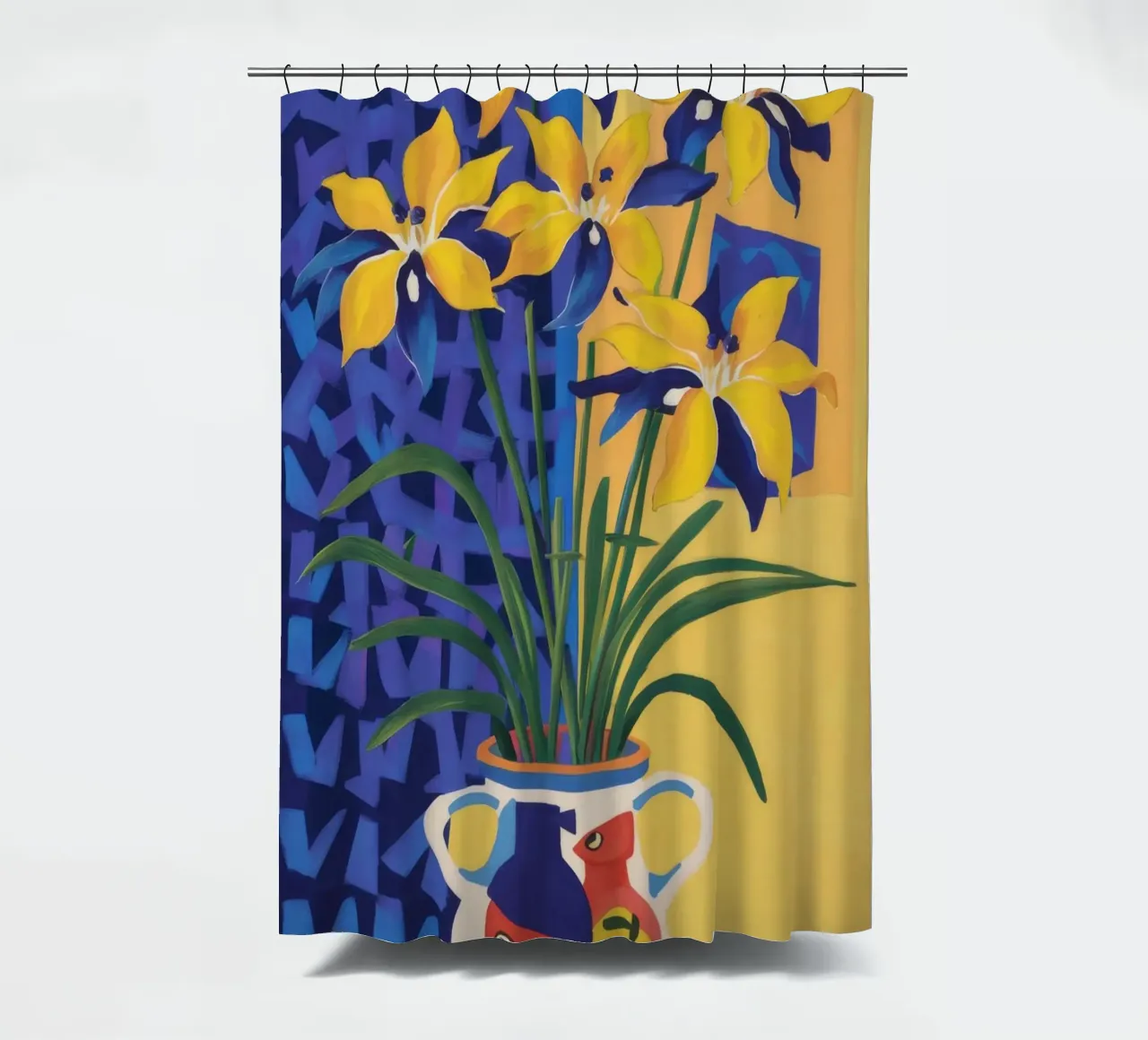 Hyacinth Leopard Print shower curtain by Tiga Bersama